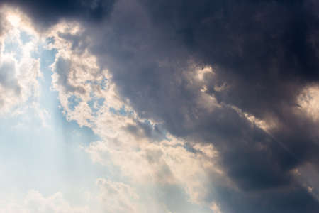 colorful dramatic sky with cloud at sunset.