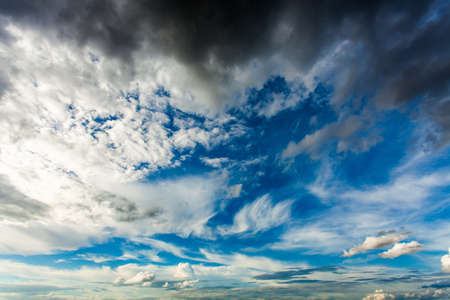 colorful dramatic sky with cloud at sunset.