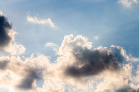 colorful dramatic sky with cloud at sunset.の写真素材