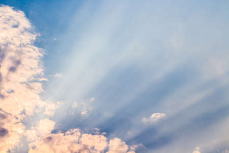 colorful dramatic sky with cloud at sunset.