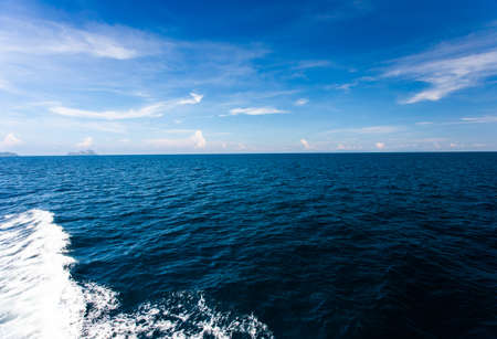 Clear water and blue skyの写真素材