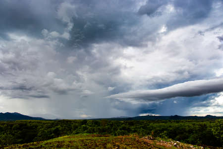 Storm clouds with the rain