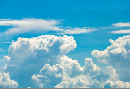 colorful dramatic sky with cloud at sunset.