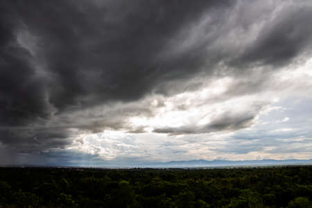 thunder storm sky Rain cloudsの写真素材