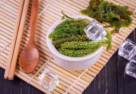Sea grapes ( green caviar ) seaweed,