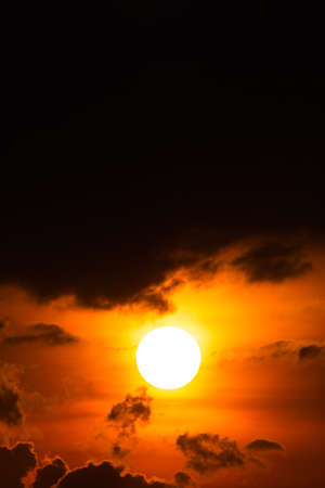 colorful dramatic sky with cloud at sunset..