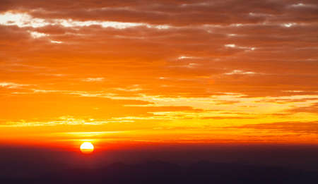 colorful dramatic sky with cloud at sunset..の写真素材