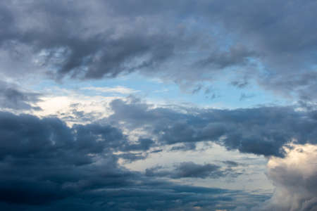 colorful dramatic sky with cloud at sunset.
