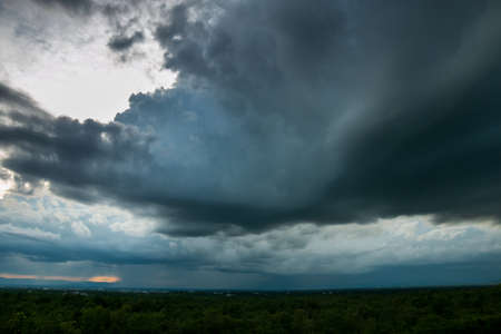 thunder storm sky Rain cloudsの写真素材