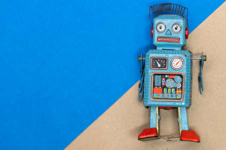 Vintage tin toy robotの写真素材
