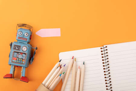 Vintage retro robot tin toyの写真素材