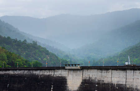 The power station at the Bhumibol Dam in Thailand.の写真素材