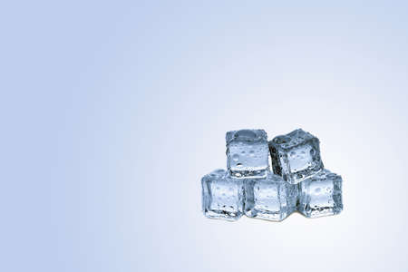 ice cubes on white background