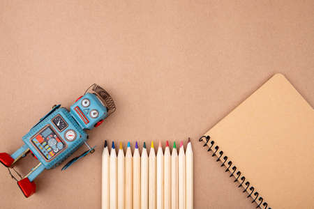 Vintage retro robot tin toyの写真素材