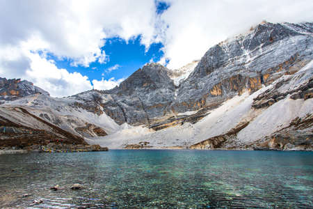 Milk lake at Daocheng Yading National park, Sichuan, China. Last Shangri-laのeditorial素材