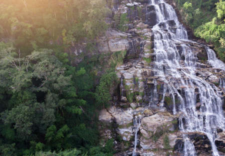 Mae Ya Waterfall Doi Inthanon, Chiang Mai Thailandの写真素材