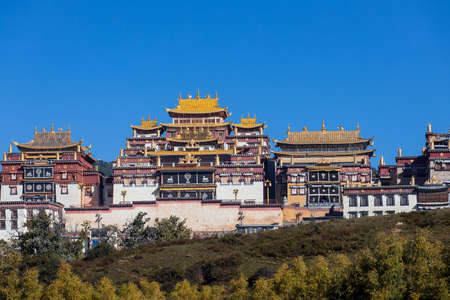 Songzanlin Temple also known as the Ganden ( Shangri-La), Yunnan)の写真素材