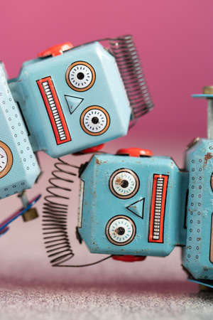 Vintage robot tin toyの写真素材