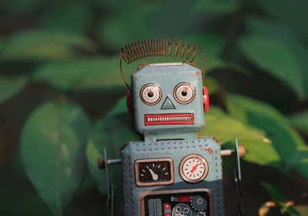 Vintage retro robot tin toy