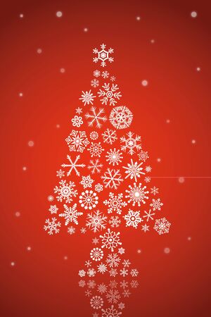 Snow Crystal Christmas Treeのイラスト素材