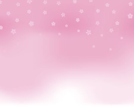 Cherry blossom petals scattered background imageのイラスト素材