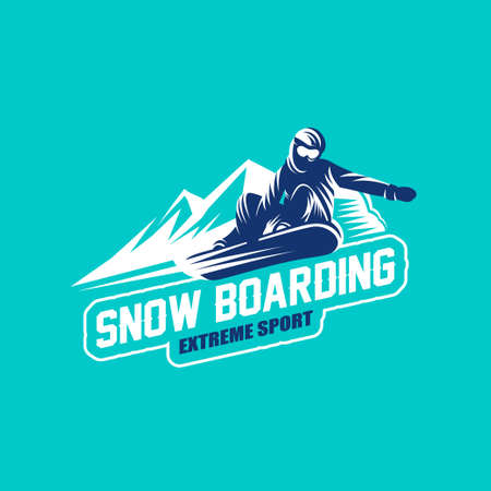 Snowboarding logoのイラスト素材