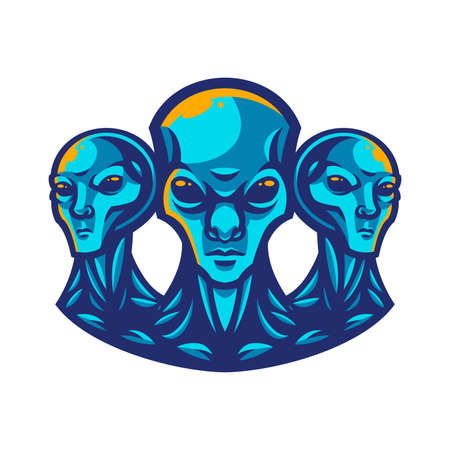 Alien mascotのイラスト素材