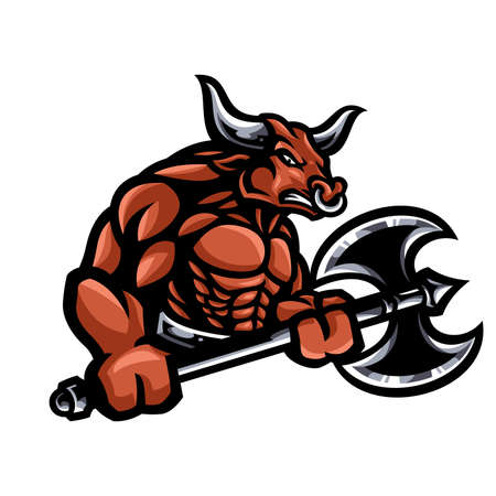 Bull mascotのイラスト素材