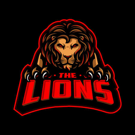 Lion mascot logoのイラスト素材