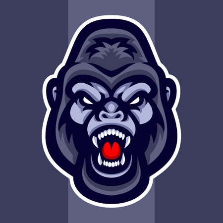 angry gorilla head mascot