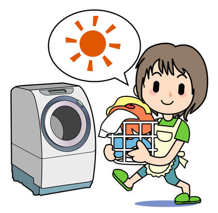 Housework of the mom - Washingの写真素材