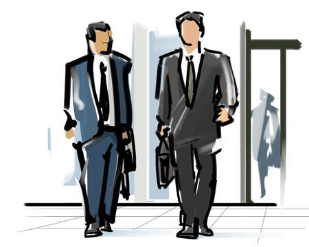 The office worker who goes to its officeの写真素材