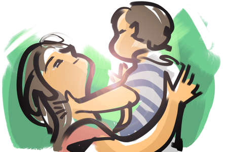 Parent and childの写真素材