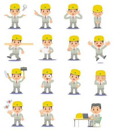 The construction spot - setのイラスト素材
