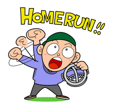 Baseball-Homerunのイラスト素材