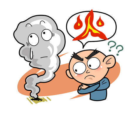 There's no smoke without fire vector illustrationのイラスト素材