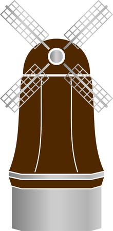 wind mill isolated on a white backgroundのイラスト素材