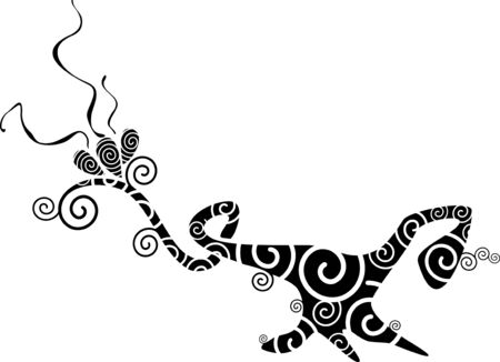 Tree pinstripe isolated on a white backgroundのイラスト素材