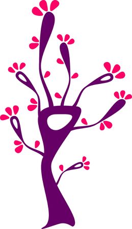 Abstract tree on a white backgroundのイラスト素材