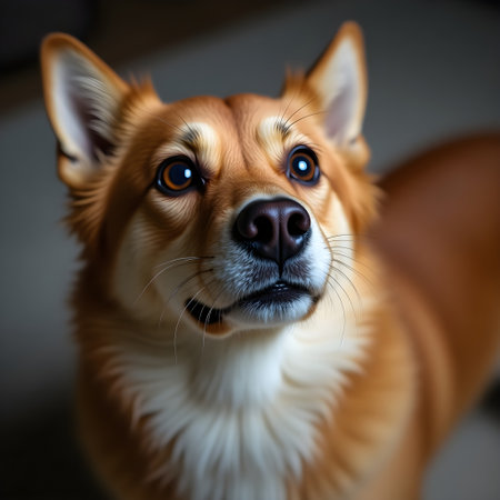 Portrait of a beautiful Welsh Corgi Pembrokeの素材