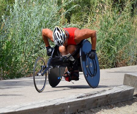 Wheelchair triathleteのeditorial素材