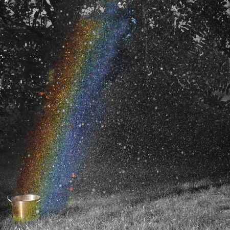 rainbow handcolorの写真素材