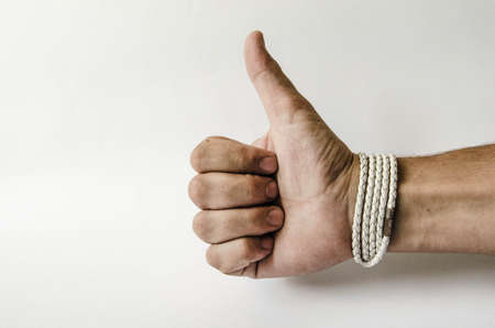 A finger to the topの写真素材