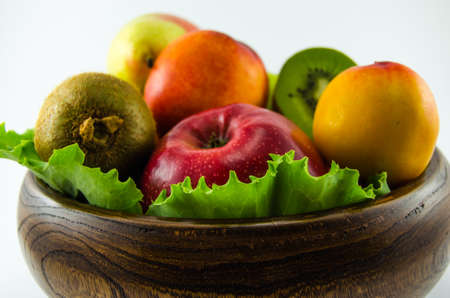 Fruits on a white backgroundの写真素材