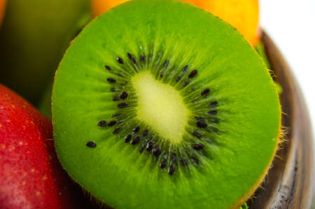 Kiwi with grains and fruitsの写真素材