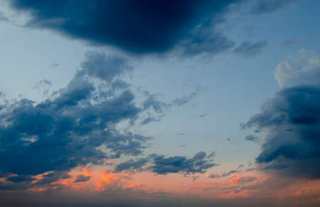 Storm clouds in the evening hoursの写真素材
