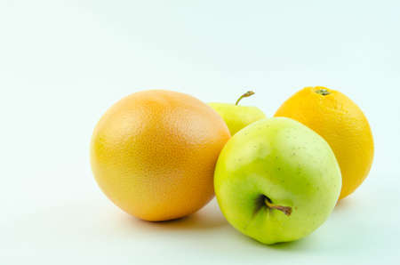 Fruits on a white backgroundの写真素材