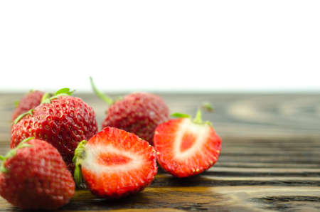Ripe bright strawberryの写真素材