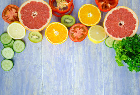 fruits and vegetablesの写真素材