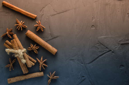 Spices anise and cinnamonの写真素材